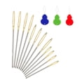thumbnail image 3 of de 12 agujas de coser a mano con ojos grandes, agujas de coser con enhebradores y agujas de botellas para coser a mano, manualidades de gan, 3 of 9