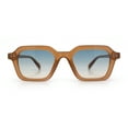 thumbnail image 4 of Gentlemanly Hipster Boho Horn Rim Retro Plastic Hustler Sunglasses Brown - Blue Beige, 4 of 8