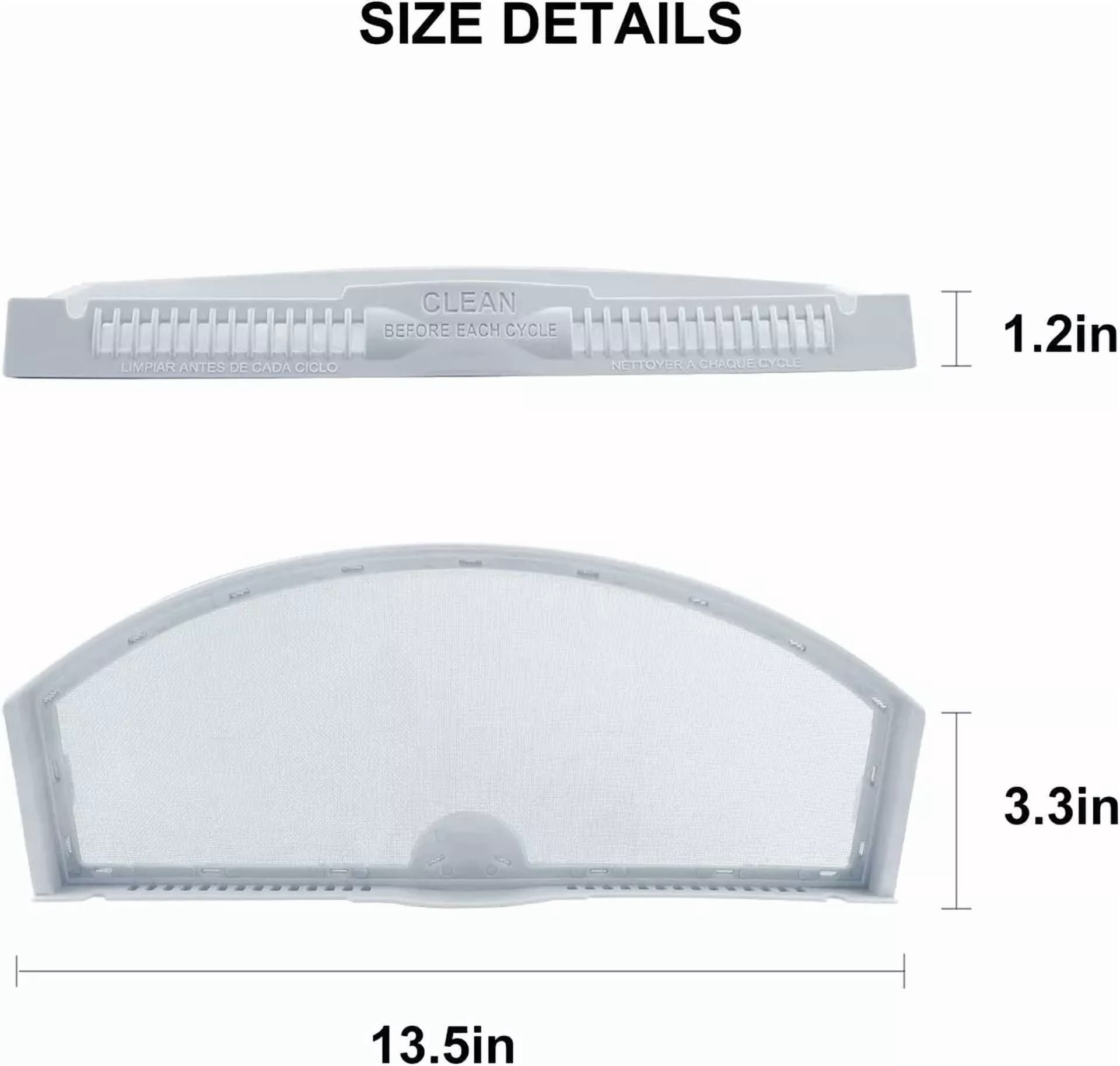 CIRCLE- Dryer Lint Traps Exhaust Filter Screen Gtd65Ebpl1Dg Gtd72Gbpn0Dg Gtd65Ebsj4Ws