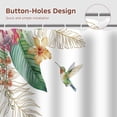 thumbnail image 4 of ZYHYPWW Watercolor Floral Printed Fabric Shower Curtain, 71" x 71" Decorative Bathroom Curtain, Machine Washable with 12 Hooks, 4 of 6