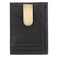 thumbnail image 1 of Cartera Buxton Hunt con bolsillo frontal y clip de piel negro, 1 of 1