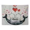thumbnail image 5 of Orinice Whales Hearts Boop Tapestry Wall Hanging Unique Style for Home Wall Decor Art Living Room Bedroom Apartment Farmhouse Dorm 60x50inch, 5 of 6