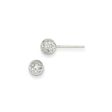 stud 14k earrings mm diamond ball cut gold