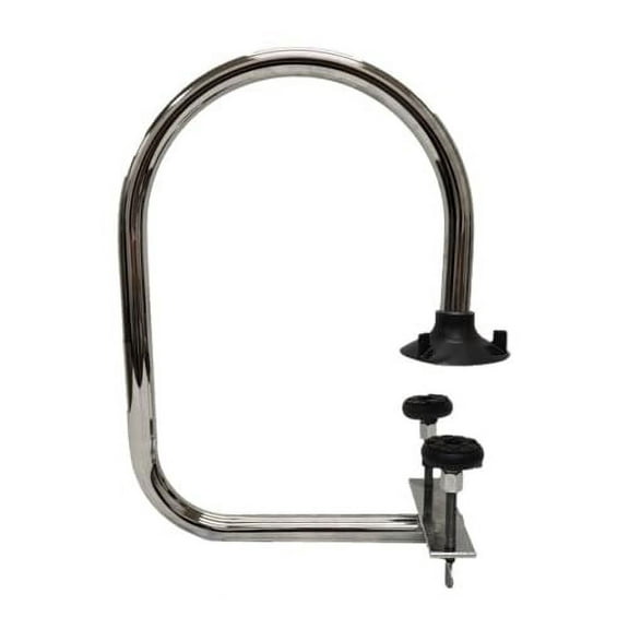 Soro Essentials- 17” Chrome Plated Single Arm Waitress Stall- Bar Service Rail with Vacuum Cup and Bracket for Sectioning Bar Space Designator Easy to Install