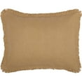 thumbnail image 6 of VHC Brands Burlap Pillow Sham Cover with Fringed Ruffle Cotton Farmhouse Decor Button, 6 of 7