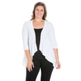 thumbnail image 6 of Plus Size Open Front Elbow Sleeve Cardigan, 6 of 9