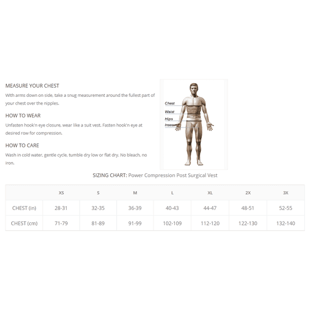 Underworks Power Compression Post- Surgical Vest 