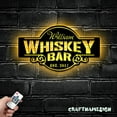 thumbnail image 3 of Craftnamesign Custom Home Pub Gin Whiskey Bar Metal Wall Art LED Light, Custom Bar Pub Name Sign, 3 of 5