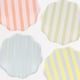 thumbnail image 1 of Platos de papel Meri Meri a rayas pastel (paquete de 8) desechables, 1 of 7