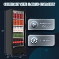 thumbnail image 6 of Chingoo 24'' Upright Display Refrigerator with Glass Door, 16.5 Cu.ft Commercial Display Fridge with Adjustable Shelves Black, 6 of 8