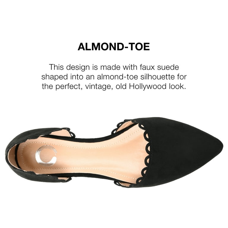 Journee Collection Womens Jezlin Wide Width Slip On Almond Toe