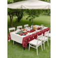 thumbnail image 3 of Outdoor Tablecloth with Umbrella Hole and Zipper, Red Christmas Truck Rectangle Table Cloth 52x70 Inch Waterproof Tablecloth, Xmas Tree Snowflake Plaid Holiday Picnic Table Cover for Patio Camping, 3 of 7