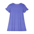 thumbnail image 4 of Auroural Girls Dresses Size 7 Girls Clothes Size 7 Sets 3-12 Years Girl's Fashion Striped Printed Dreamy Dress Mid Calf Home Wear Dress, 4 of 6