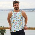 thumbnail image 5 of Rocae Rabbit Burger Coffee for Men's Workout Tank Top Men's Running Tank Top Dry Fit Athletic Workout Tank TopsSmall, 5 of 9