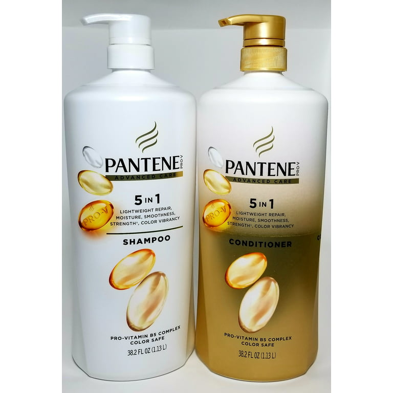 præst chef Outlaw Set Pantene Advanced Care Shampoo and Conditioner 5 in 1 Lightweight Repair  Moisture, Smoothness, Strength, Color Vibrancy. 38.2 fl. Oz. each. - Walmart .com
