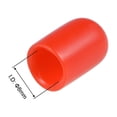 thumbnail image 3 of Uxcell Tapas redondas de vinilo cubiertas de tornillo protector de rosca de goma roja 100 piezas 0.31", 3 of 6
