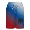 thumbnail image 4 of Runfenguu High Waisted Swim Shorts, Work Out Shorts Gym For Men Men'S Sports Shorts Breathable Running And Fitness Training Shorts Palm Tree Print Thin Three Quarter Shorts Summer Shorts Sets, 4 of 5