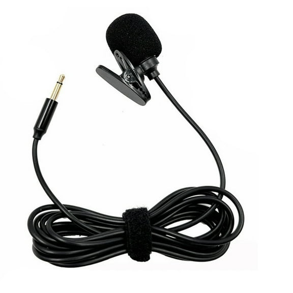 Lavalier Microphone Mic Stereo Audio Mini Wired Mic 3.5mm Plug for Loudspeaker Interpr y6915