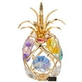 thumbnail image 3 of Matashi 24K Gold Plated Mini Pineapple Ornament w/ Colored Crystals Home Decorative Tabletop Showpiece, 3 of 7