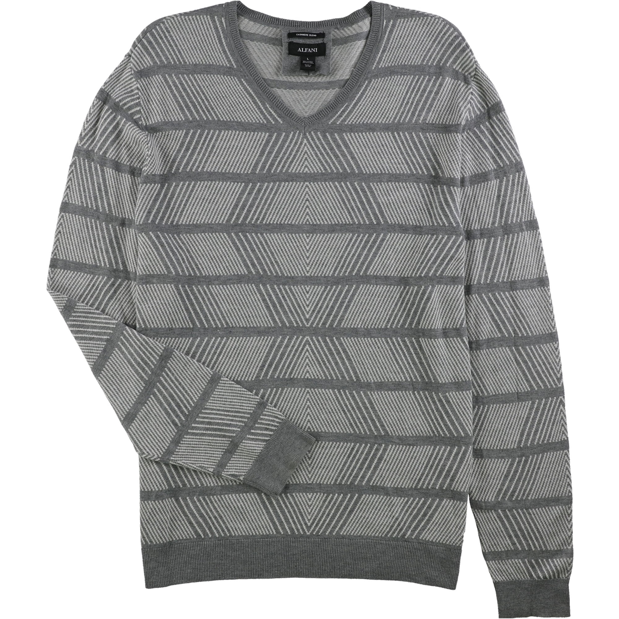 Alfani Mens Geometric Cashmere Pullover 