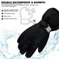 thumbnail image 3 of ThxToms Kids Winter Gloves Waterproof Ski Snowboard Gloves for Ourdoor Sports, Boys and Girls Cold Weather Bike Gloves,Black,S, 3 of 7
