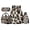 Brown Cow Print, variant on Jeiento Otter 17 Inch Kids Water-Resistant School Backpack Set 4-Piece Lunch Bag Pencil Case Water Bottle Holder Purple Lightweight Large Capacity Bookbag for Teenagers
