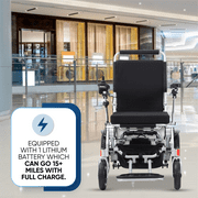 Reclining Electric Wheelchair Foldable Lightweight Long Range Power Wheel chair