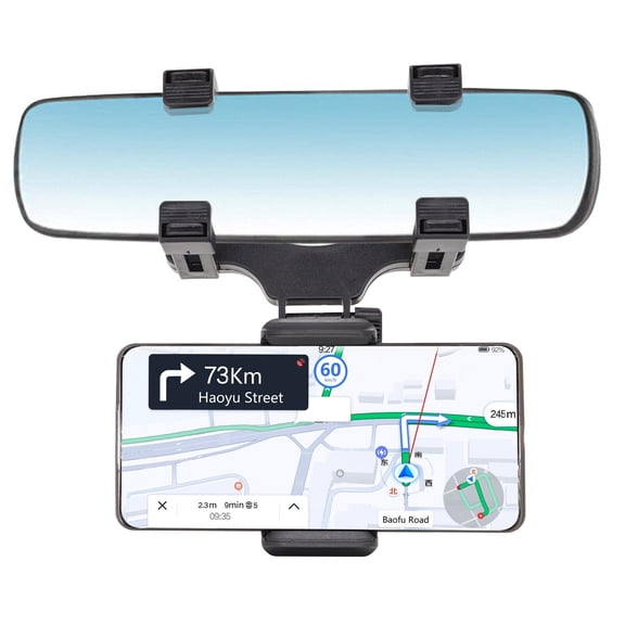 Yiyasu Universal Car Rear-View Mirror Mount Stand Holder Cradle for Cell Phone