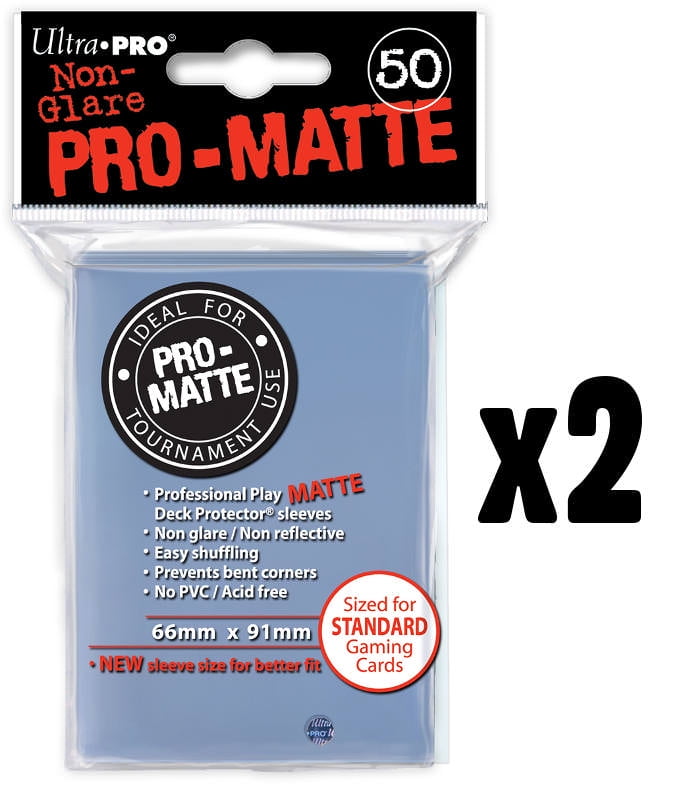 Ultra Pro Standard Clear ProMatte Sleeves 2 PACKS (100 Total