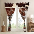 thumbnail image 4 of Erosebridal Longhorn Skull Blackout Curtains Southwestern Western Curtains & Drapes 2 Panels 42"Wx63"L,Tribal Geometry Aztec Curtains Bull Cattle Cow Print Cowhide Exotic Western Room Decor, 4 of 6