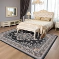 thumbnail image 4 of Junovo Soft Vintage Rug Print Boho Rugs Area Rug for Living Room,5'x7'Black, 4 of 7