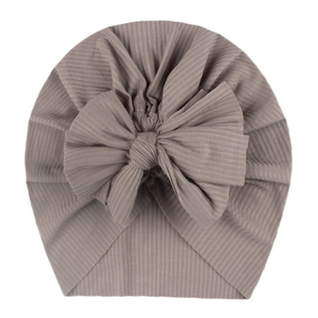 

Relanfenk Baby Hats Toddler Kids Boy Girl Solid Knotted Beanie Bow Headwear Accessories Hat