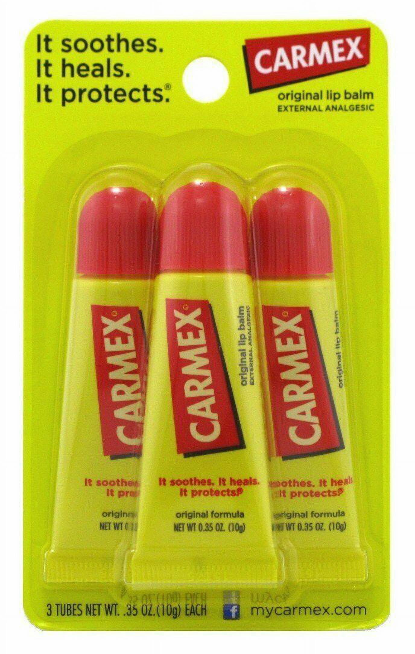 Carmex Orig Lip Balm Ultra Moisturizing, Classic Medicated, 0.35 oz, 4-Pack