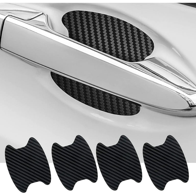  4PCS Sticker, Carbon Fiber Anti-Scratches Car Door Cup  Protector, Non-Marking Auto Door Handle Protective Film, Universal for Most Car  Handles (Black/4PCS) : Automotive