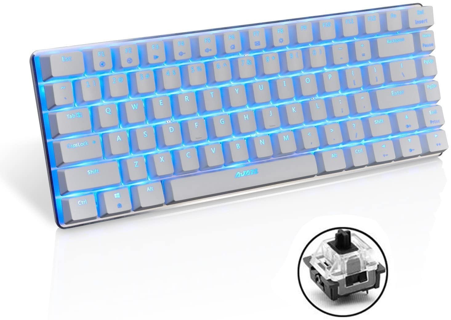 Chroma Keyboard Game Player Mechanical Keyboard Game CHICHEN RGB Keyboard 82-Key Blue Switch and Anti-Ghost Ergonomic USB Backlight Version,Black 