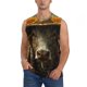 thumbnail image 1 of Balery Sunflower Cowboy Hat Cow Camisetas sin mangas para hombre, absorbe la humedad y protege contra el mal olor.-3X-Large, 1 of 7