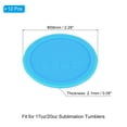 thumbnail image 2 of Uxcell Rubber Bottoms for Sublimation Tumblers, 12Pcs 58mm Silicone Protective Self-Adhesive Bottoms Light Blue, 2 of 6