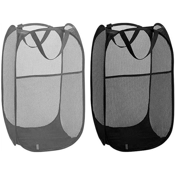 2Piece PopUp Collapsible Laundry Hamper, Collapsible Mesh PopUp Laundry Hamper with
