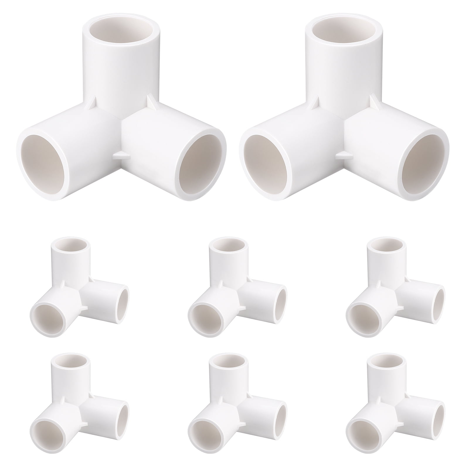 Buy 8Pcs PVC Pipe Connector 3Way Elbow Fittings for PVC Furniture Pipe