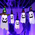 thumbnail image 5 of 10ft Halloween Outdoor Hanging Ghost, Halloween Wizard Hat Grimace Decoration with Colorful Blinking LED Lights for Halloween Party, 5 of 5