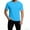 Blue, variant on Men's Solid Short Sleeve Post Surgery Shirt Snap Front Round Neck Adaptive Top No Hood Black M
