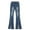 Blue, variant on Toddler Girls Pants Summer Strap Jeans Elastic High Waist Slim Flare Trousers Fashion Pants for Girls Size 4-5T