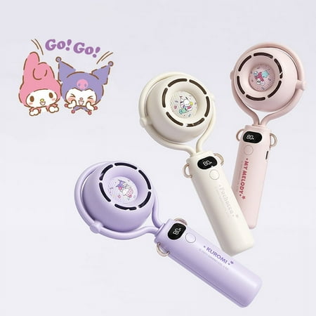 

2024 NEW Hello Kitty Sanrio Small Fan Kawaii Pochacco Anime Cute Summer Student Outdoor Desktop Portable Fan Usb Charging Toys Girls Gift