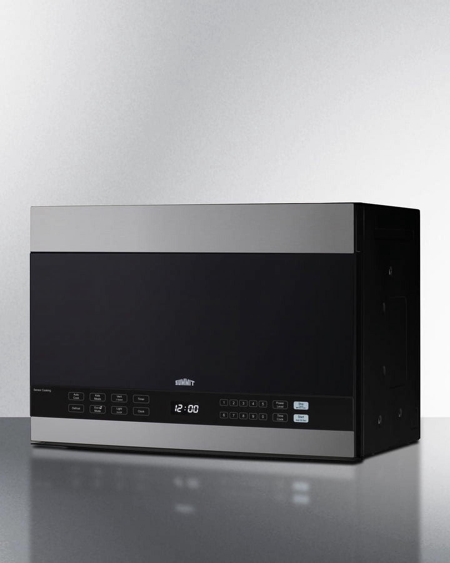 24" Wide Over-the-Range Microwave, Stainless Steel/Black