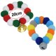 thumbnail image 2 of Cumpleaños Pom Pom Collar para mascotas para perro gato lindo collar bolas de macarrón suave Adorable regalo de Navidad para cachorro gatito, 2 of 5