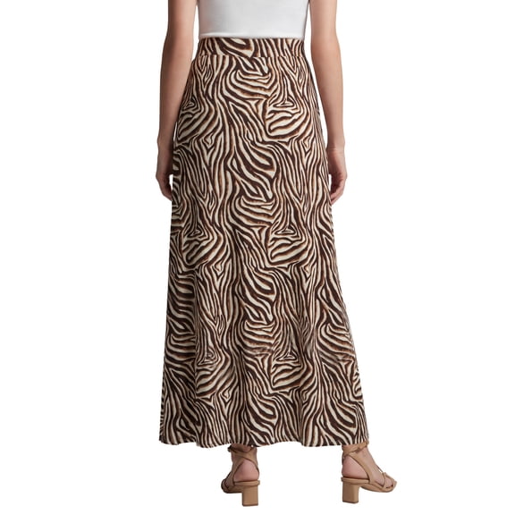Jessica London Women's Plus Size Casual Wide Elastic Pull-On Lightweight Maxi Skirt