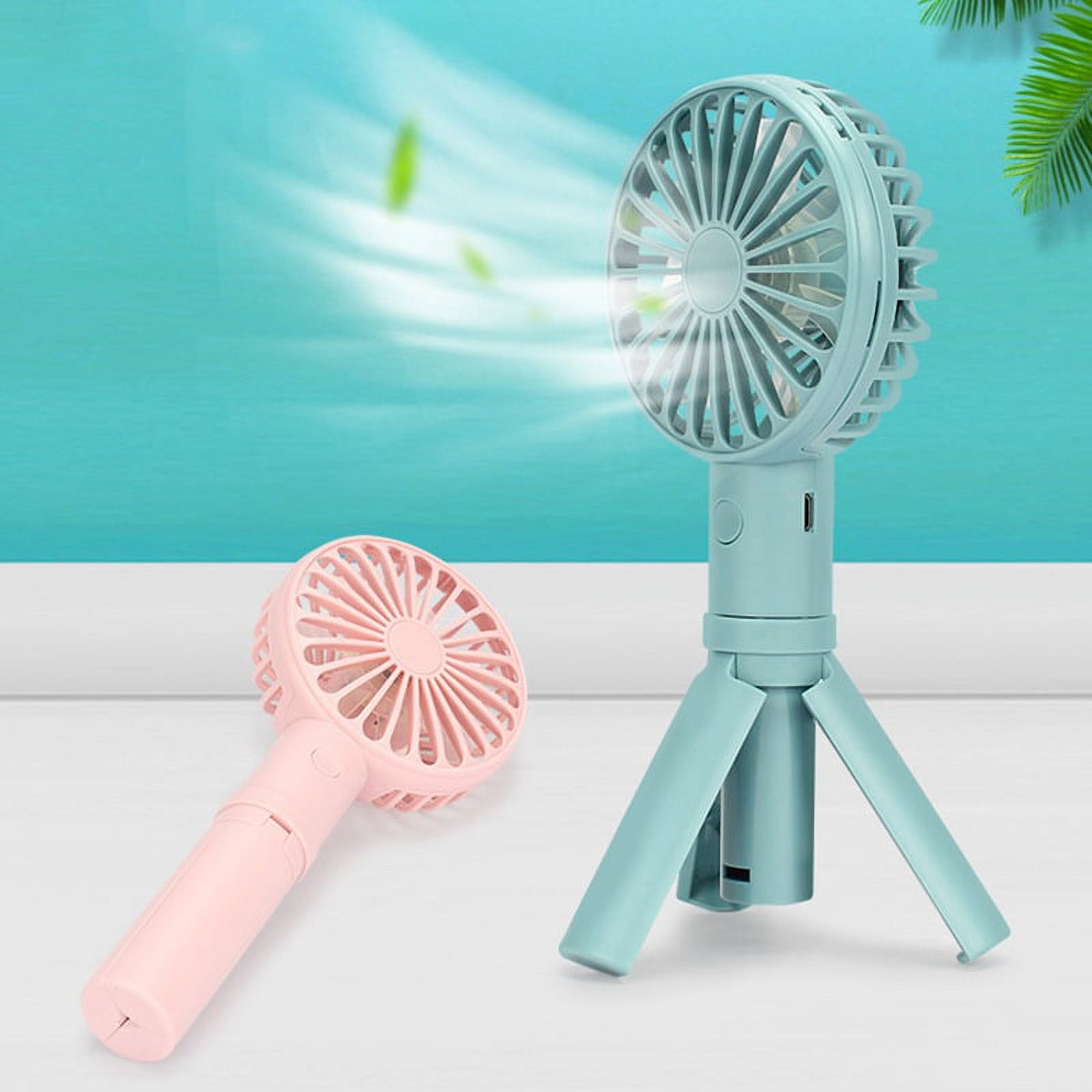 Handheld Portable Fan Mini Hand Fan, USB Rechargeable Personal Fan, Small Fan with 3 Speeds for Travel/Commute/Makeup(1 pack) - image 5 of 6