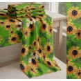 thumbnail image 6 of Soimoi Green Cotton Poplin Fabric Leaves & Sunflower Floral Printed Fabric 1 Yard 42 Inch Wide, 6 of 7