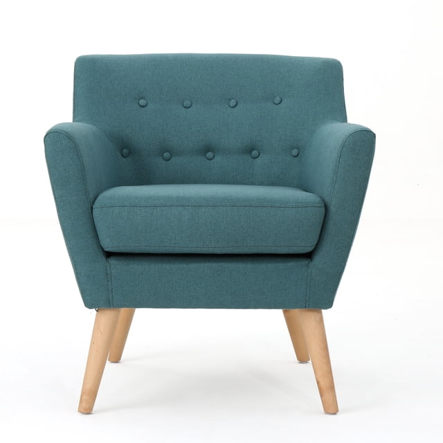 Geelong Fabric and Birch Wood Club Chair