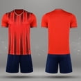 thumbnail image 2 of Unisex Youth Boys Soccer Set Athletic Team Uniform Quick Dry T-Shirt and Shorts Sports Tracksuit, 2 of 9